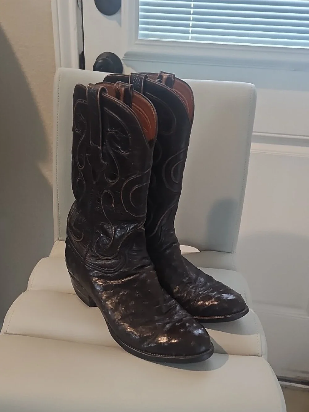 Lucchese Tan Leather Insole with Black Branded Patch